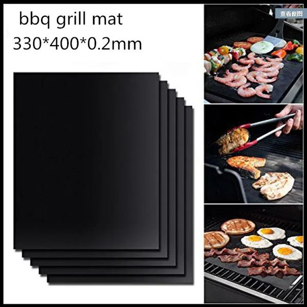 1510 PCS Ekstra Kalın Isı Dayanıklı Barbekü Izgara Mat Pişirme Yeniden Kullanılabilir Yapışmaz Barbekü Plakası Pişirme Izgara Sayfası Astar Araçları 240312