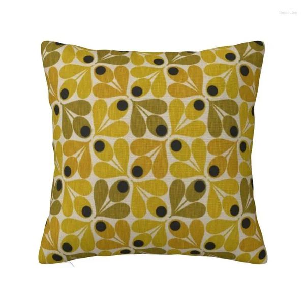 Travesseiro Abstrato Bolota Orla Kiely Capa 45x45cm Flores Escandinavas Soft Cute Throw Case