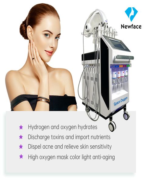 NV-WQ8 Generatore di acqua di ossigeno per macchina facciale 10 in 1 Hydras Peel Hydradermabrasion Diamond Micro Dermoabrasione in vendita