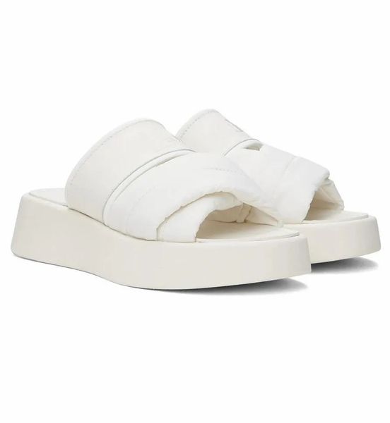 Sommerspaziergang Italien Einfach zu tragende Damen-Sandalen mit Mila-Absatz, überkreuzte Riemen, Mules, grobe Sohle, Slip-on-Strand-Slipper, flache, bequeme Hausschuhe, tägliche Schuhbox