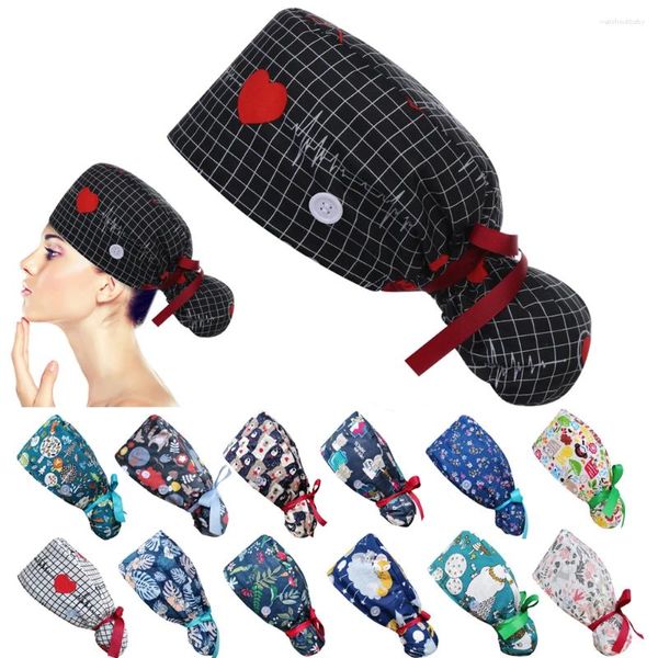 Baskenmütze, verstellbare Arbeitskappe mit Knopf, langes Haar, Huthalter, Raffhalter, für Damen und Herren