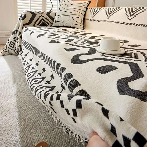 Decken, Bohemian-Chenille-Sofabezug, Stoffdecke, universelles Couch-Handtuch, staubdichtes Kissen