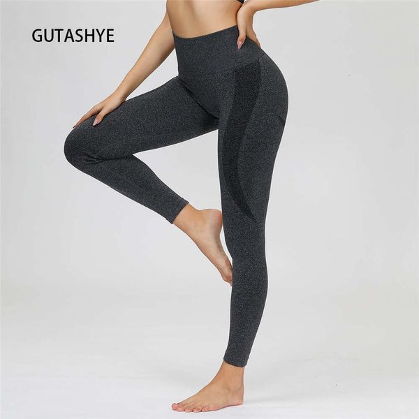 Lu Pant Align Align Lu Lemon Leggings X Seamless Sport Mulheres Fiess Push Up Calças de Yoga Cintura Alta Hip-lifting Workout Running Sportswear Gy