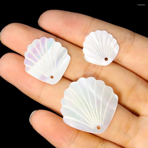 Charms 5pc Natürliche Shell Anhänger 18/22/27mm Perlmutt Fan Für Schmuck Machen DIY Frauen der Halskette Ohrringe Zubehör