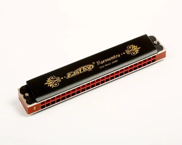 Instrumente EASTTOP neues Tremolo T2406K 24-Loch Mundharmonika Tremolo Mundharmonika Mundharmonika schwarze Farbe