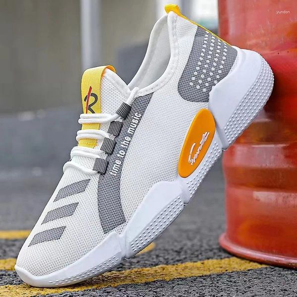 Sapatos De Ciclismo Primavera E Outono Superfície De Rede De Esportes Masculinos Tendência Casual Luz Running Respirável Estudante De Moda