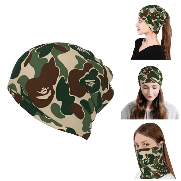 Berets clássico camo camuflagem padrão bandana inverno pescoço mais quente crânios beanies bonés homens envoltório rosto cachecol para caminhadas gaiter bandana