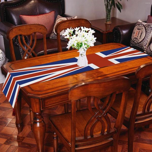 Tischdecke, Leinen, britische Mizi-Flagge, europäisch, einfach, 2,4 m, Weihnachten