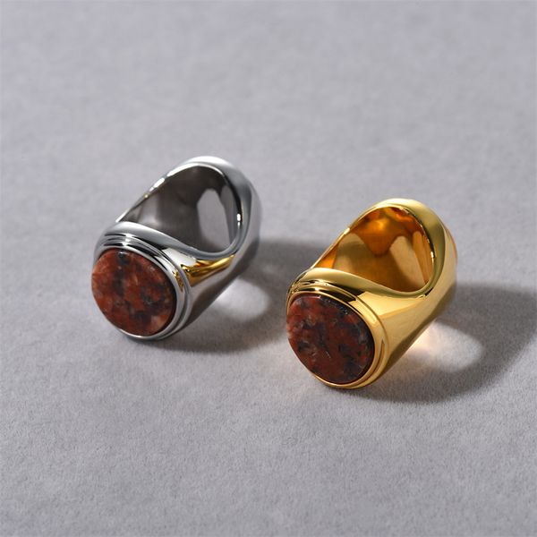 Moda design exclusivo dupla face incrustada anel de pedra para mulheres nicho luz luxo na moda high-end jóias acessórios