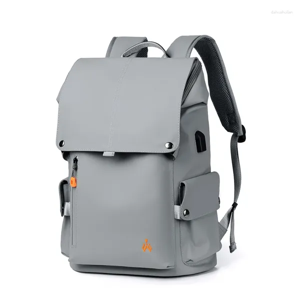 Rucksack Herren USB Charge College Student 15,6 Zoll Laptop Notebook Schultasche Einfache Reisemännchen Mochila mit großer Kapazität
