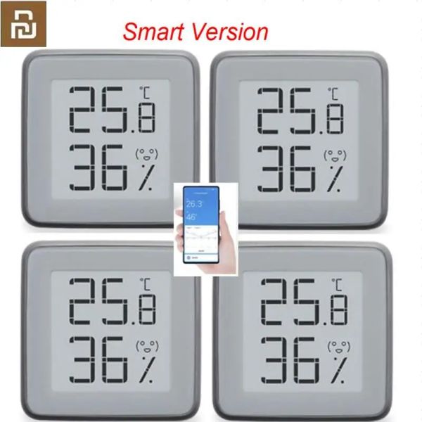 Kontrol YouPin mmc eink ekranı Akıllı Bluetooth Termometre Higrometre Sıcaklık Nem Sensörü Nem Ölçer Mijia Uygulaması ile Çalışma