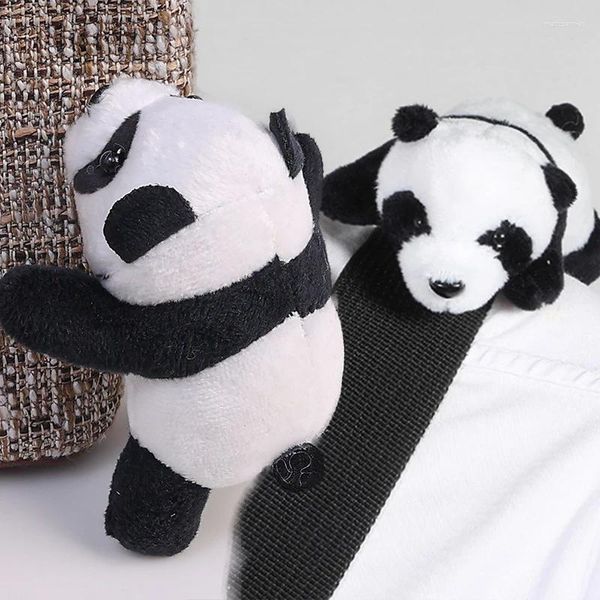 Broches simples ins personalizado pelúcia macio panda pingente saco broche pequeno presente kawaii brincalhão boneca bonito versátil pinos tridimensionais