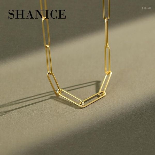 Кольца-кластеры SHANICE Rock Choker, 100% стерлинговое серебро S925, цепочка на шею, ювелирные изделия в стиле панк, ожерелье с подвеской в виде замка, ожерелье для 213 В