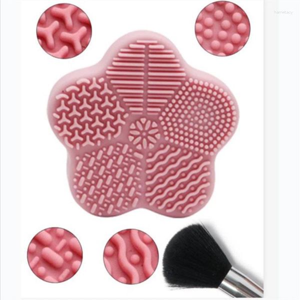 karmiu Detergente per pennelli per trucco Strumenti per il lavaggio in silicone con spugna Bagnata e pulita per pennelli per stelle marine