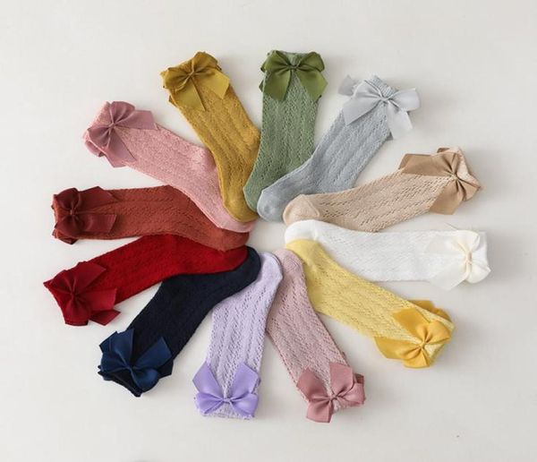 2021 Kinder-Bowknot-Socken, niedliches Mesh, atmungsaktiv, Babyschlauch, Frühling und Sommer, dünn, 5387345