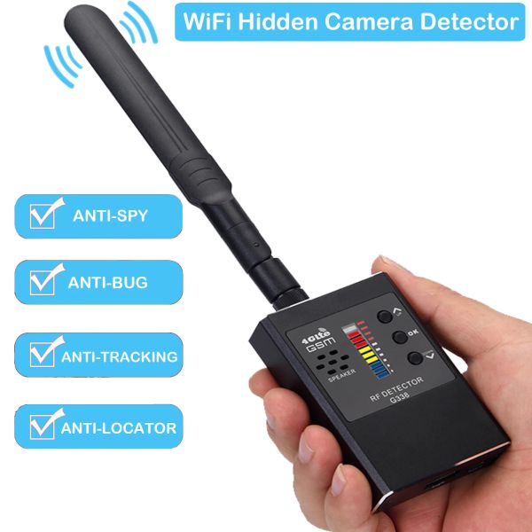 Detector anti espião detector de câmera escondida sinal rf lente da câmera sem fio bug rastreador gps magnético gsm dispositivo scan finder pk k99 k88 k18
