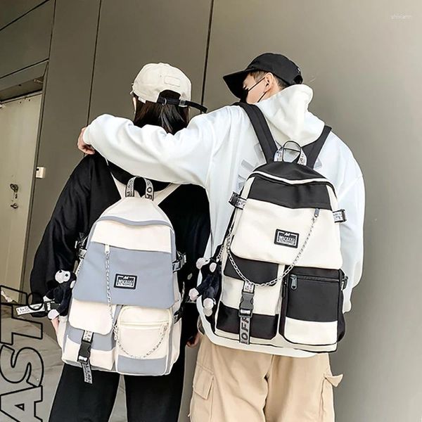 Rucksack im Harajuku-Stil für Teenager, Jungen, Mädchen, Schultasche, Student, Unisex, große Kapazität, Computertaschen