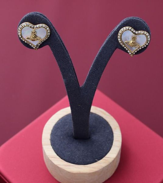Nuovi orecchini di gioielli firmati, collana di fiori con lettere multicolori, spilla, scatola da donna006