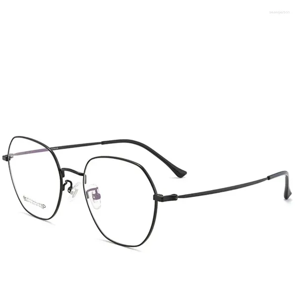 Óculos de sol quadros de duas cores puro titânio espetáculo masculino retro elegante miopia óculos feminino rosto fino versátil eyewears 8010