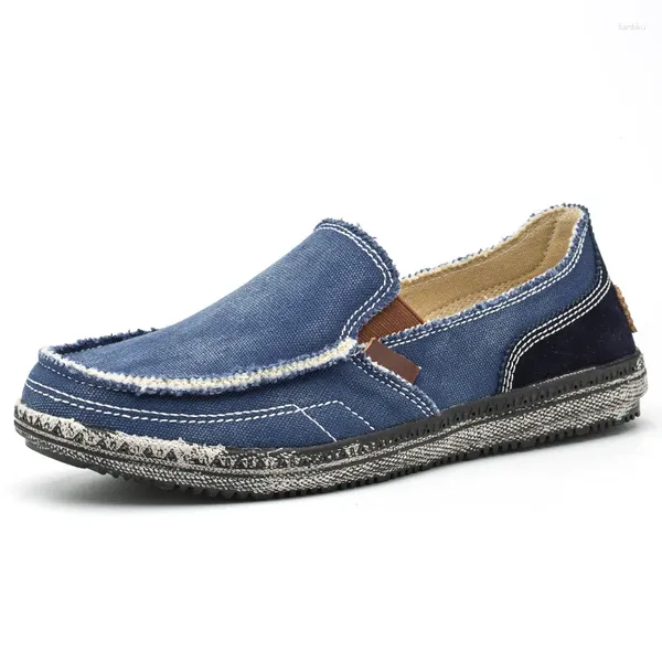 Scarpe da passeggio 2024 Estate Uomo Tela Barca Outdoor Leggero Convertibile Slip On Mocassino Moda Casual Piatto Antiscivolo Ponte