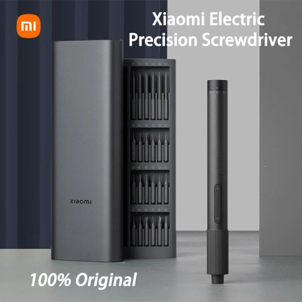 Control Xiaomi Mijia Elektro-Präzisionsschraubendreher-Set, TypC, wiederaufladbar, mit zwei Geschwindigkeiten, drehmomentverstellbar, magnetische Lagerung, 24 x S2 Werkzeugstahl