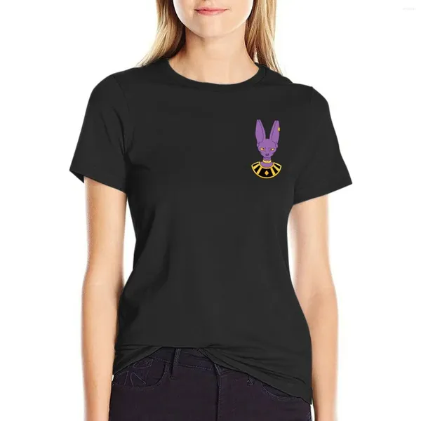 Kadın Polos Mısır Beerus T-Shirt Hippi Giysileri Kadınlar İçin Sevimli Komik Antrenman Gömlekleri