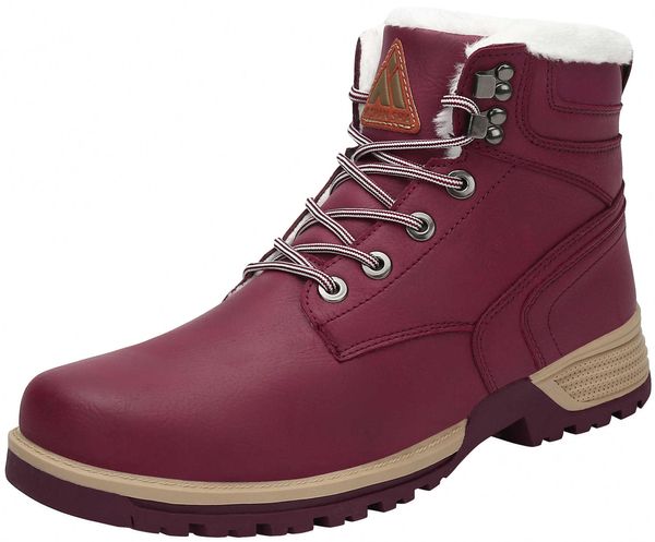 HBP Non di marca all'ingrosso unisex morbida fodera in pelliccia calda impermeabile rossa scarpe invernali stivali da neve per uomo donna