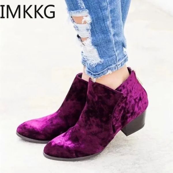 BOOTS MUITAS MULHERES AUTONON WINTER FLANNELO TORNO BOOTS ZIPPER PONTO PONTO PONTO ALTO SOLIO