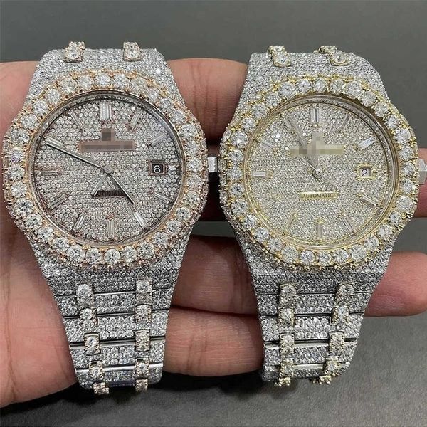 Oem Top Luxury Private Out Lab s Orologio Uomo Donna Iced Ice Cube Vvs Moissanite