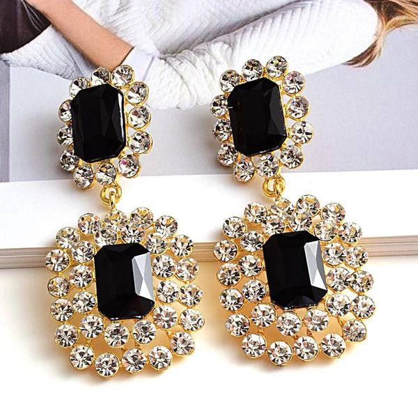 Baumeln Ohrringe Klassischen Charme Strass Großen Tropfen Für Frauen Mode Trendy Kristall Schmuck Brincos Mädchen Großhandel