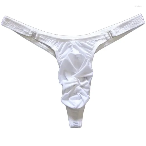 Mutande Intimo da uomo Sexy Solid Bulge Pouch G-Strings Perizoma Slip in cotone Sissy Gay Mutandine maschili senza soluzione di continuità Lingerie esotica