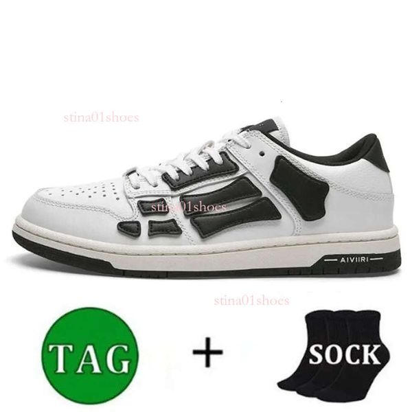 Designer sapatos casuais skel superior baixo osso tênis de couro esqueleto azul vermelho branco preto verde cinza homens mulheres sapatos de treinamento ao ar livre 50