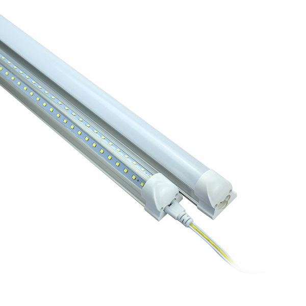 10 pçs/lote 4ft 1200mm 36w AC85-265V entrada lâmpada fluorescente led para iluminação doméstica t8 integrado v forma led tubo