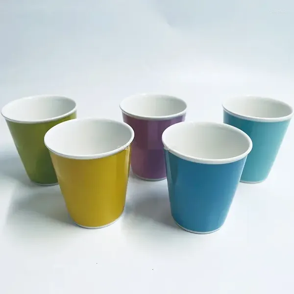 Tazze 2024 Tazza da caffè multicolore da 5 pezzi Tazza da acqua in ceramica Macaron Confezione regalo per matrimonio