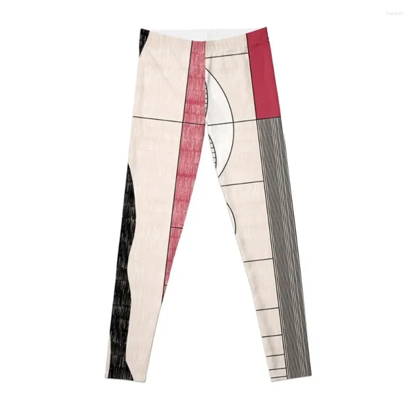 Pantaloni attivi Architettura di Le Corbusier Illustrazione Minimalista Matita colorata Modulor Leggings Abbigliamento da palestra per fitness Donna