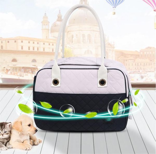 YUEXUAN Дизайнерская сумка-тоут Большие сумки с кошельком Модная сумка на плечо Высокороскошная ткань Оксфорд Домашняя собака Кошка Вентиляция Открытая дорожная сумка Черный