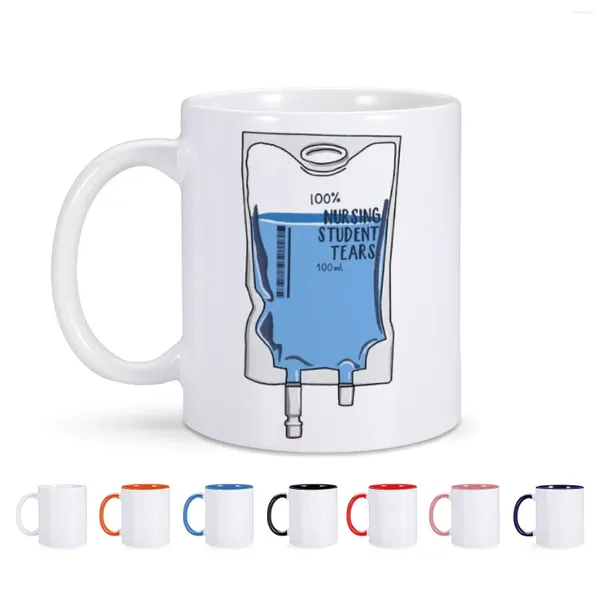 Tassen 1 Stück 11 Unzen Lustige Kaffeetasse IV-Beutel Krankenpflegestudent Tränen Keramiktasse für medizinische Apotheker Sarkastische Geschenke Trinkgeschirr