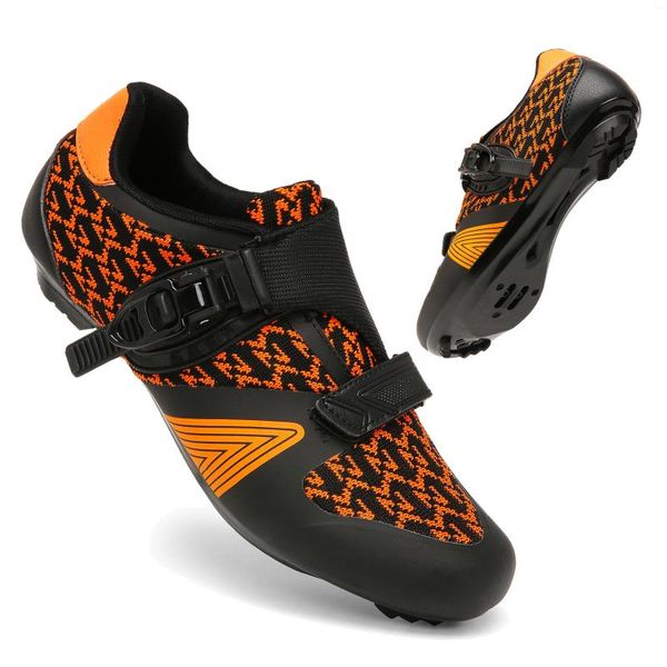 Scarpe da ciclismo Scarpe da ginnastica unisex in maglia MTB Uomo Velocità Bicicletta da strada Carbon Racing SPD Mountain Bike Flat Lockless