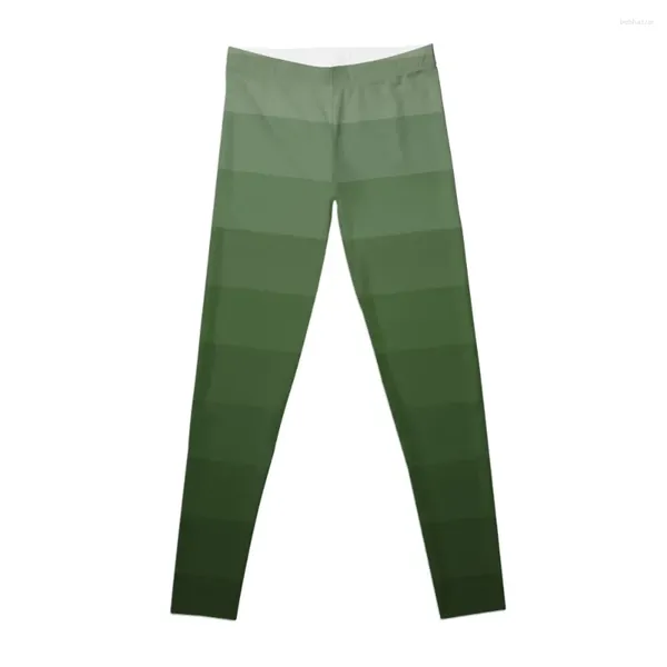 Calças ativas gradiente – leggings verde-oliva esportes esportivos para mulheres push up de golfe