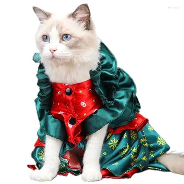 Costumi per gatti 51BD Vacanze di Natale Fancy Dress Up Cane da compagnia per vestiti in costume Regalo Cucciolo Gonna calda Autunno e inverno Guerra