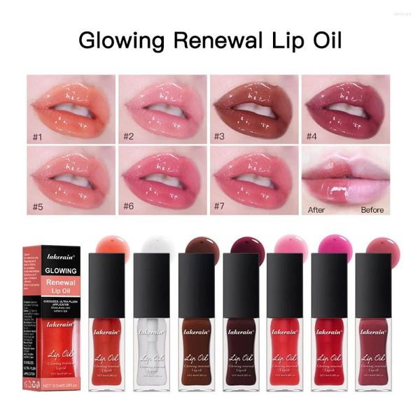 Lipgloss Glowing Real Getöntes Öl Feuchtigkeitsspendender Spiegeleffekt Pflegender Gelee-Flüssiglippenstift mit hohem Finish 8 ml