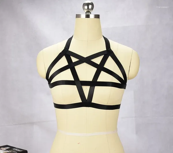 Broschen Körper Harness Bandage Mädchen Elastische BH-Träger Kreuz Crop Top Aushöhlen Ungefüttert Unterwäsche B0461