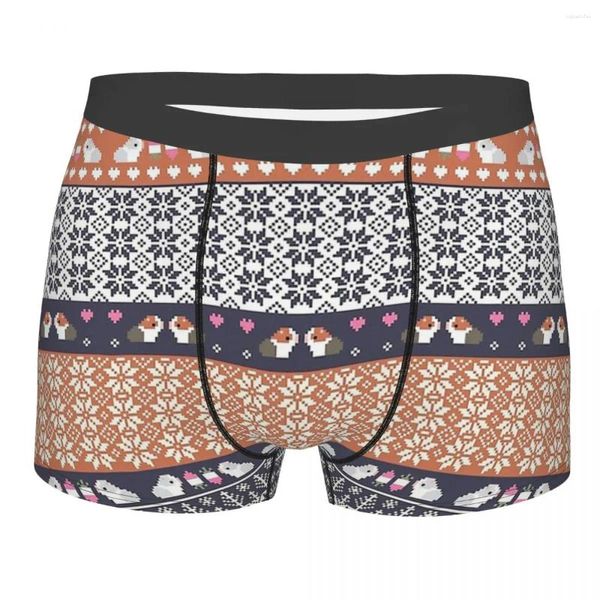 Cuecas cobaia cavia porcellus animal natal camisola padrão calcinha masculina roupa interior sexy shorts boxer briefs