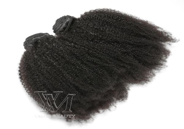VMAE Перуанские девственные волосы Афро Кудрявые вьющиеся утки Натуральный цвет Мягкие 3 пучка 4C Вьющиеся необработанные человеческие волосы Наращивание 9742008