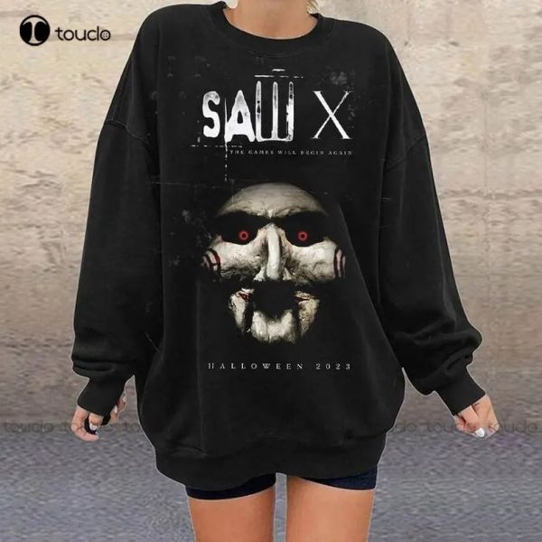 T-shirt Saw X Movie 2023 T-shirt, Saw Horror Movie Poster Head Trap Jigsaw TShirt, Camicia di film horror vintage Xs5XL Regalo personalizzato