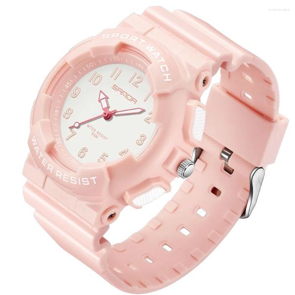 Armbanduhr Mode Frauen Quarz Uhr Back Light Armbanduhr Waterdes Casual Women Pink für Frauen Girls Festival Geschenke