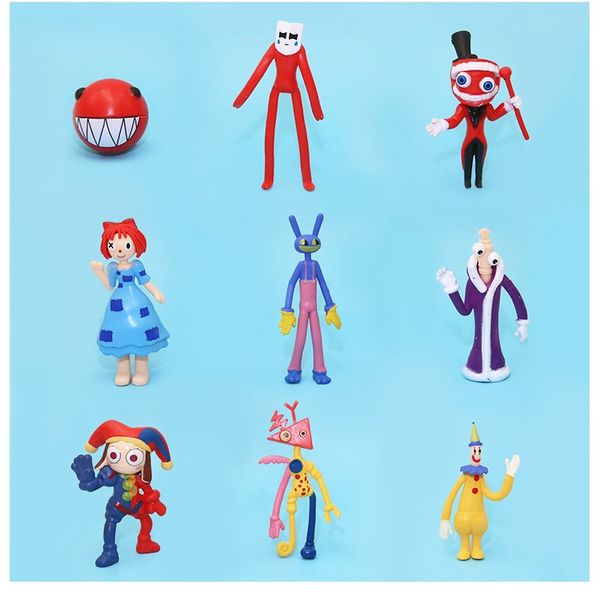 Clown-Puppe, magische Zirkus-Figur, Clown-Figur, 6 Stück, Anime-Modell, Spielzeug für Kinder, Cartoon-Figur, verrückte Clown-Posse, Clown-Requisite, Vintage-Clown-Kunst, der Clown-Killer-Clown