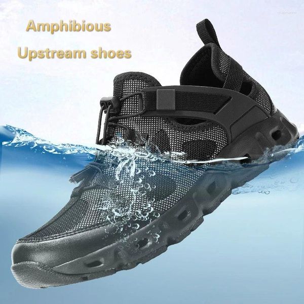 Fitnessschuhe Männer Frauen Outdoor Sommer Mesh Upstream Atmungsaktive rutschfeste verschleißfeste Waten Klettern Wandern Angeln Turnschuhe