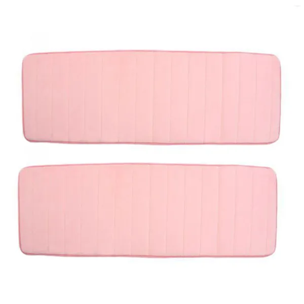 Tappeti 2X 120X40 cm Assorbente Antiscivolo Memory Foam Cucina Camera da letto Porta Tappetino Tappeto Rosa