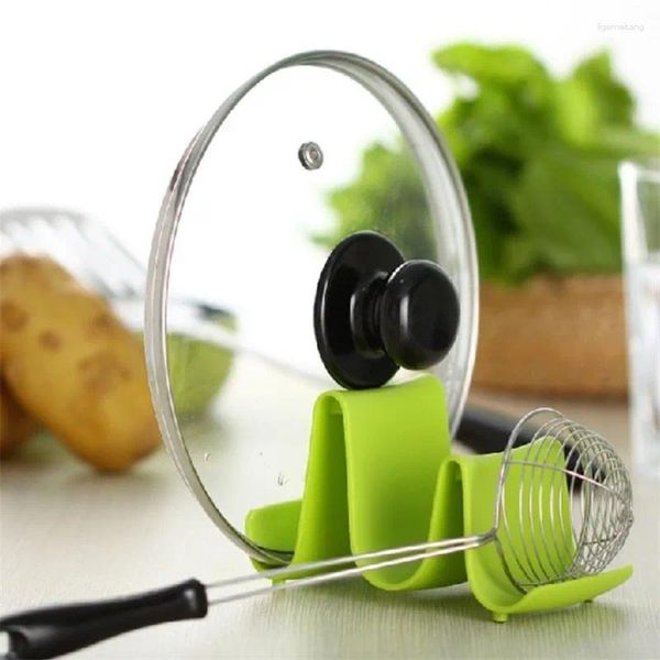 Utensili da cucina in plastica a forma di onda, coperchio per pentola, coperchio, supporto per guscio, portamestoli, cucchiaio, strumenti da cucina